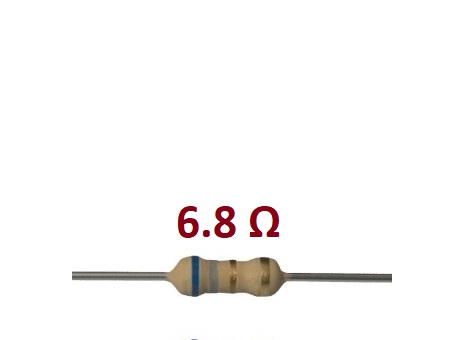 ‫, مقاومت6.8اهم , 6.8ohm, 1/4w, 6.8ohm1/4w ,250mw,250 mw