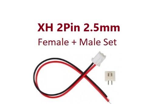 ‫سیم اتصال,جامپروایر,جامپر وایر,کابل پین هدر - XH2.54 2 Pin Pitch 2.54mm Wire Cable Connector Male Pl