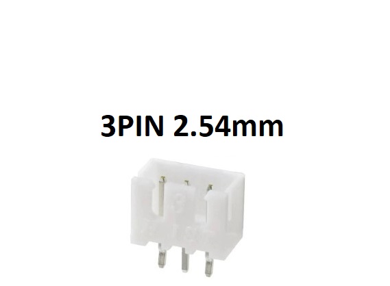 ‫کانکتور مخابراتی3 پین رایت jst-xh m 2515 2515 3 Pin JST XH Male Right Angle Connector – 2.54mm سوکت