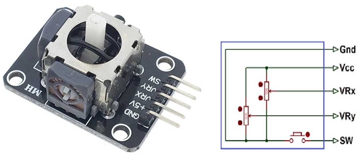 10KOhm PS2 rocker potentiometer , ky023,ky-023,ky23,ky-23,mh